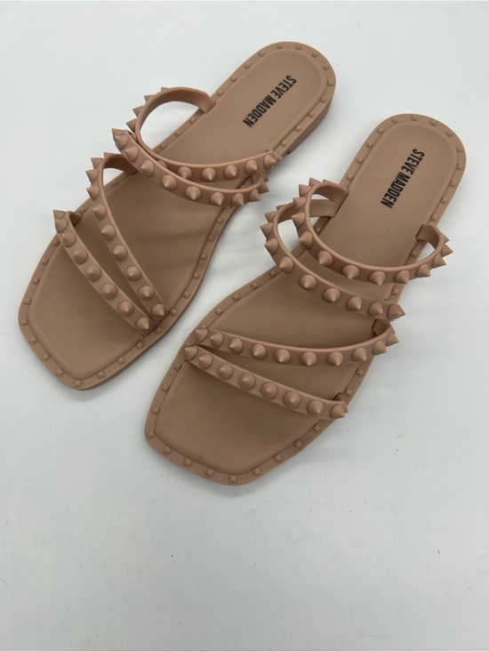 Steve Madden Shoes - Steve Madden Skylar Nude Studded Slide Sandals